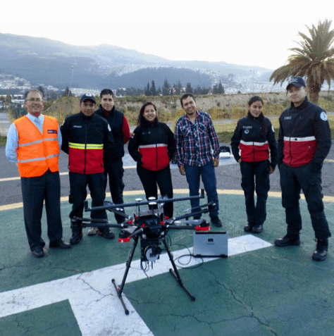 Firefighters Using a LiDAR Drone in Ecuador