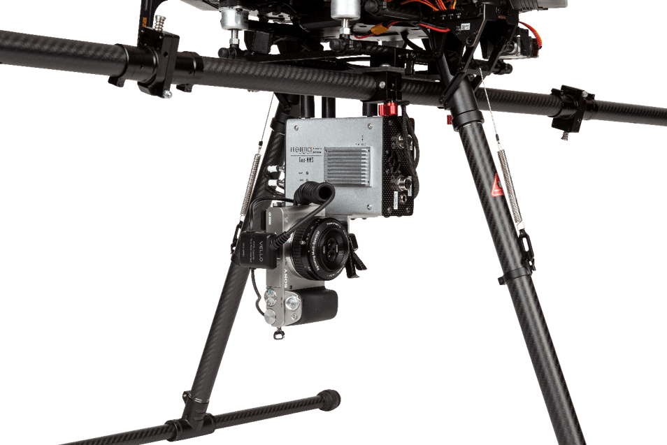 Figure 2: Geo-Photomap Mounted on the DJI 600 Pro with Multispectral Lens in Vertical Mode